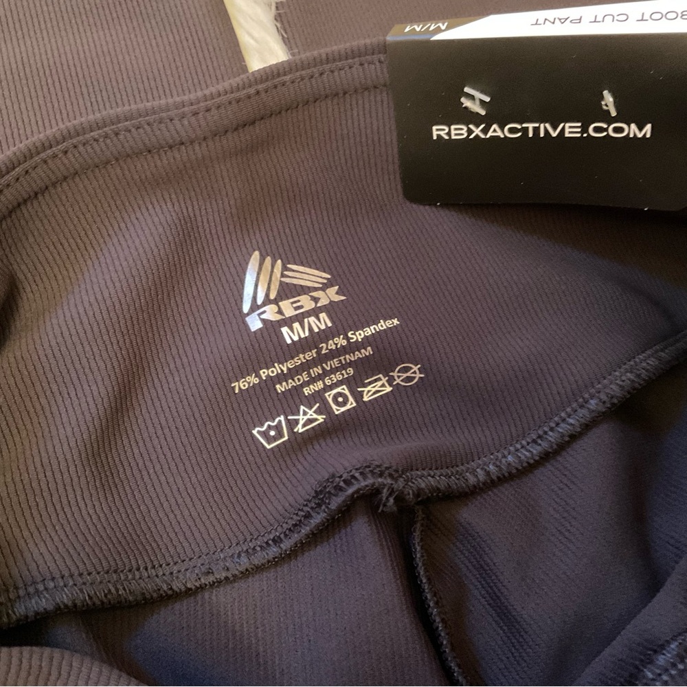 RBX Performance Rib Boot Cut Pants - NWT - Size Medium - Black - Picture 7 of 9